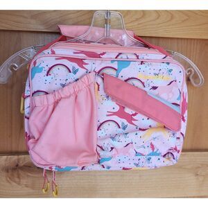Planet Box Girls Pink Unicorn Rainbow Lunch Box Pouches School Field Trip Snack